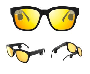 Fashion Unisex Waterproof Smart Eyewear Bluetooth 5.0 Wireless Bone Conduction Sunglasses for Driving Riding Running