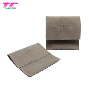 Fashionable Custom Envelope Style Jewelry Gift Pouch , Factory Directly Sale Velvet Pouch With Printed Logo