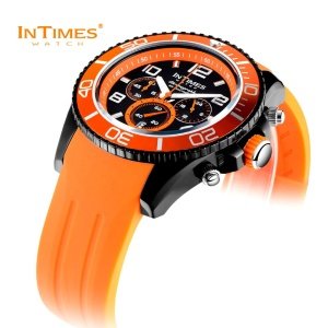 Free Shipping InTimes Private Design  Sport chronograph movement watch 10ATM waterproof high quality man wristwatch Custom Logo