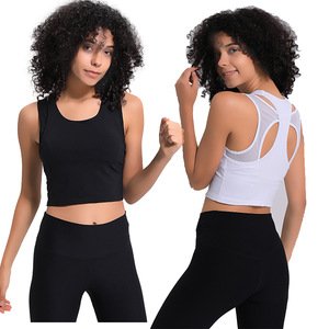 Free tax dry fit nylon spandex sports bra women high impact fitness gym yoga sports bra