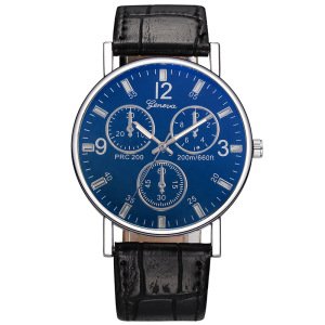 Geneva Blue Light Mirror watch Fashion Men and Women's Watch belt quartz watch spot wholesale