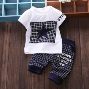 GG103 high quality 1-4years kids children t-shirt boys set clothing 4colors in stock