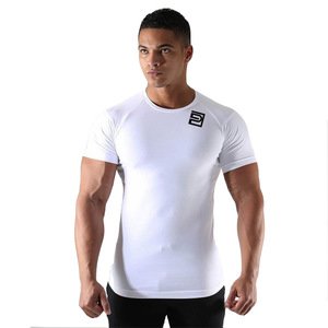 Gym Wear Men T Shirt Custom Dry Fit Dryfit Fabric Polyester Tee Man Compression Fitness Sport T-shirt