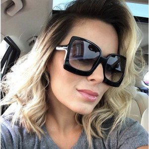HBK Ladies Square Sunglasses 2019 New Style Sun Glasses Brand Design Women Big Frame Eyewear For Outdoor Shades Goggles Oculos