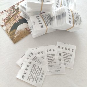 High Quality 3*6cm Garment Size Wash Care Label,Clothing Private Woven/ StainHand Wash Label