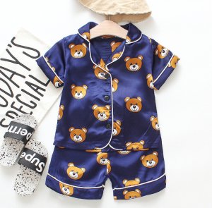 High Quality baby Kids pajamas children's short-sleeved suit summer 2 pieces pajama set