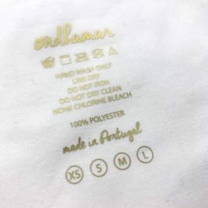high quality custom gold Tagless Heat Transfer Clothing Labels heat transfering label for t-shirt
