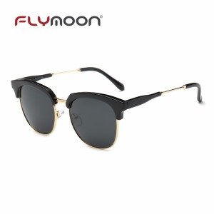 High quality half frame polarized Sunglasses female/virile High End Popular sunglasses