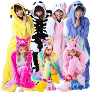 Hot Cartoon Animals Conjoined Pajamas Cute Parent-Child outfit Home Clothes Lovers unisex pyjamas