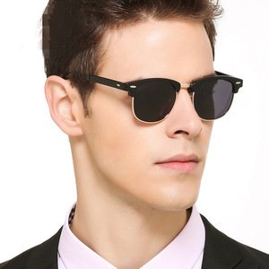 Hot Sale oculos de sol feminino sun glasses Men's Classic Eyebrows Half Rim Sunglasses Fashion Colorful Lens Eyewear Wholesale