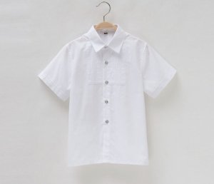 Hot- -Sale White Shirts New Year Kids Short Sleeve Boy Girls Shirt Formal School Uniform