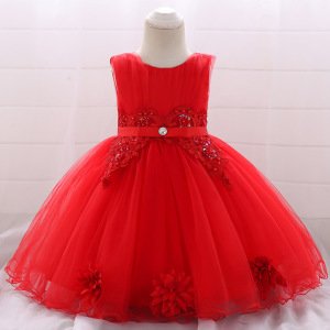 Hot Selling Baby Girls Dresses High Quality Lace Gril Party Dress