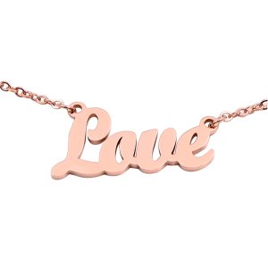 In Stock Necklace Rose Gold Love Statement Custom Name Necklace