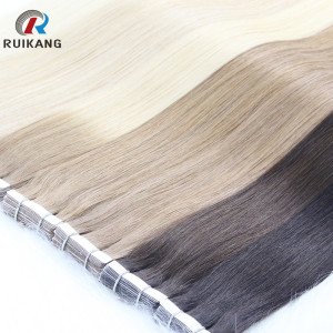 Indian In 100% Remy Real Human Seamless Cuticle Skin Weft Curly Tape Hair Extensions