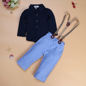 Kids clothing summer handsome boy gentleman suit 2 pcs clothes boys clothing fashion kids baby clothes