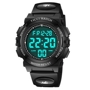 Kids Electronic Digital Watch Sports Water Resistant Watches with Alarm Date Week Month Wrist Watch Children Girls Boys