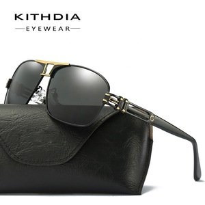 Kithdia Dropshipping Brand Designer Polarized Sunglasses Men Driving Square Frame Sun Glasses Male Goggle Shades 377