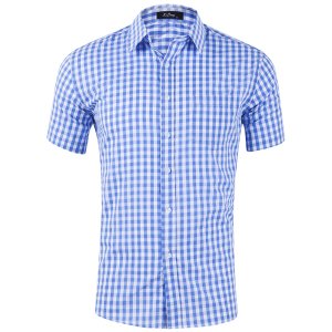 Latest Design Wholesale for Man Shirt Manufacturer Short Sleeve Casual Mens Shirt