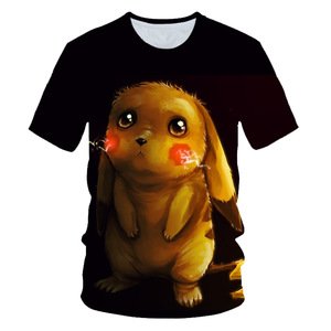 Lovely Movie Detective Pikachu T Shirt Men Women 3D Print Novelty Funny T Shirts Summer Tops Hip Hop Pikachu Tee Shirt Men