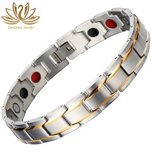 Magnetic Bracelet Therapy Benefits Titanium 4in1 Elements Germanium for Arthritis Pain Relief Personalized Jewelry