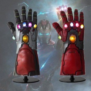 Marvel Avengers  Cosplay Party PVC Latex LED Light Thanos Infinite Gloves Cool Adult and Kid Iron Man Gloves