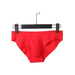 Men's Briefs Underwear, Traceless Soft Briefs Low Rise Sexy Ice Silk Bikini Briefs