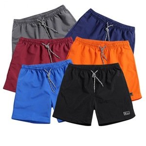 Men's Shorts New Cotton Blend Shorts For Man Summer Solid Breathable Elastic Waist Casual Male Shorts