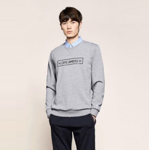 Men's wear T-shirt relaxation thick to keep warm fashion sweater Embroidery pullover