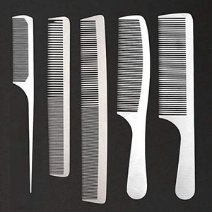 Metal Barber Comb for Men & Women,Professional Hairdressing Salon Combs Hair cutting Tool Detangler Comb