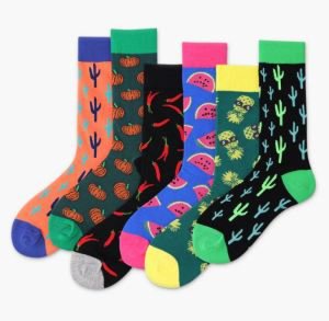 MOQ 10pairs design your own funny funky crew men socks cotton novelty fashion happy