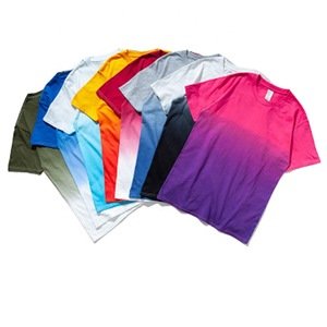 Multiple Color Custom Gradient Blank Ramp Cotton T Shirt Wholesale