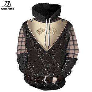 NADANBAO Brand 2019 new products custom sublimation 3d full printed movie game of thrones clothing couple hoodies sweatshirts
