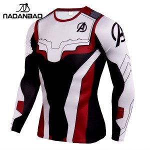 NADANBAO brand Captain Marvel Avengers 4 Endgame Quantum War 3D Printed Wholesale universe Iron man Cosplay Long Sleeve Shirt