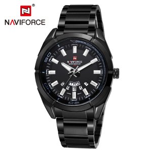 NAVIFORCE 9038 Brand Men Watches Luxury 30M Waterproof Watches Men's Stainless Steel strap Auto Date Wristwatches Relojes 9038