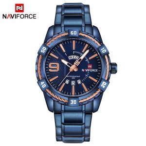 Naviforce 9117 Luxury Watches Stainless Steel Military Heavy Dial Day Date Clock Man Fashion Casual Top Brand Men Quartz Watch