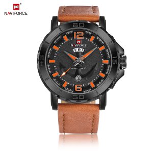 NAVIFORCE Men Watch Luxury Brand Military Sport Watches Men Analog Quartz Clock Leather Waterproof Wrist Watch relogio masculino