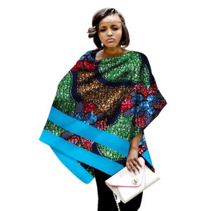 New African Print Coat for Women Clothes Traditional African Print Coat Tops Clothing Bazin Riche Button Pockets Coats WY2978