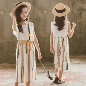 New arrival girl casual sets 2019 girl printed kids clothing children high quality girls outfits cheaper chinese kids set