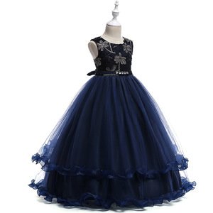 New Arrival Latest Fashion Dress Design Kids Long Party Wear Girl Dress Ball Gowns For Children  LP-76