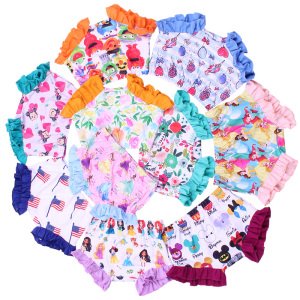New Baby Ruffle Bloomers Multi-Choices Printed Ruffle Diaper Cover Girls Bloomers Wholesale