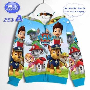 New design 2019 kids clothing jacket printed polyester cartoon boy hoodie jacket