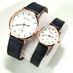 New Design Fashion Colorful Korean Couple Kevin Leather Quartz Watch