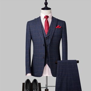 New design formal coat 100% Wool 3 piece suit for man