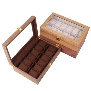 New Design Luxury 12 slots High Quality Wooden Watch Box Watch Boxes Cases