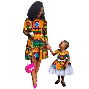 New Mom and Daughter Print Java Skirts Dashiki African Clothes for Women Children Bazin Riche Traditional African Clothing WYQ99