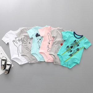 Newborn Baby Clothes Cartoon Short Sleeve Cotton Romper Wholesale Online Shopping