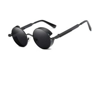 OEM Custom In Stock Men Women Fashion Glasses Brand Designer Retro Frame Vintage Steampunk Sunglasses High Quality UV400