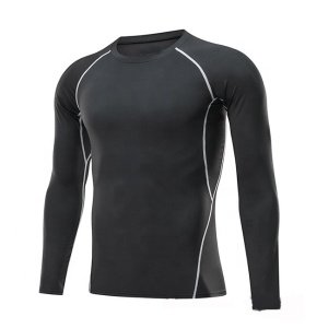 OEM quick-drying long-sleeved basketball tight running male workout clothes