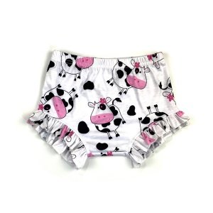 OEM Service Kids Apparel Trending Summer Girls Clothes Pink Cow Printed Bummies for Baby