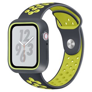 OULUCCI silicone strap for apple watch band 44 mm/40 mm correa sport bracelet watchband with case for Iwatch 4 strap